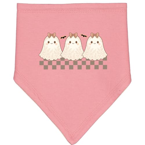 inktastic Halloween Cute Lace Ghost Checkered Baby Bandana Bib
