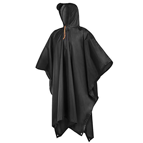Rain Ponchos for Adults Men Women Hooded, Reusable Rain Coats for Camping