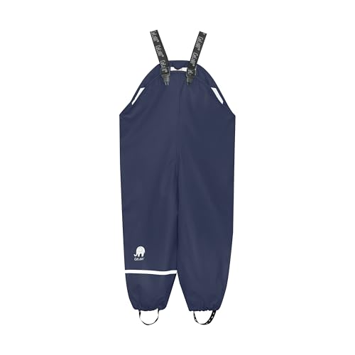 Image of CeLaVi European Kids Rain Suit for Boys Girls with Detachable Hood, Waterproof 2 Pcs Rain Jacket w /Pants or Dungarees