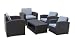 Produktbild osoltus Lounge Gartenmöbel Sitzgruppe 2xSessel, 2er Sofa, Tisch Berlin