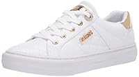 GUESS Women's Loven Sneaker, White, 11