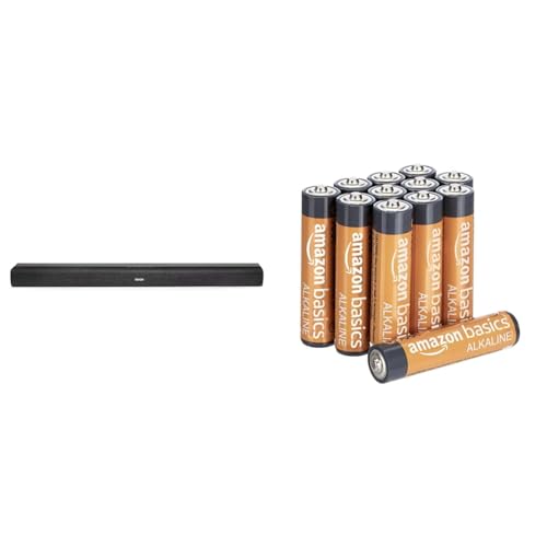 Denon DHT-S216 Soundbar for Surround Sound System, Bluetooth, & Amazon Basics AAA Alkaline Batteries, High-Performance, 10-Year Shelf Life, 12-Pack