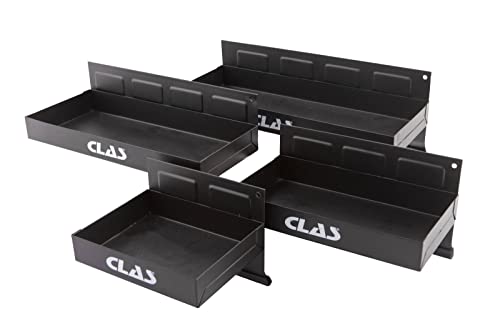 CLAS Equipements Jeu 4 bacs de Rangement magnétiques pour servante d'atelier - EG 8004