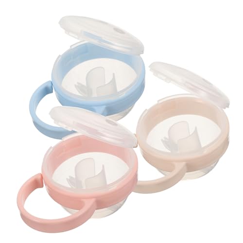 VICASKY 3個おしゃぶり収納ボックス ポータブルケース 持ち運び便利 ハンドル付き 清潔に保管 嬰児用 日常使い 旅行用