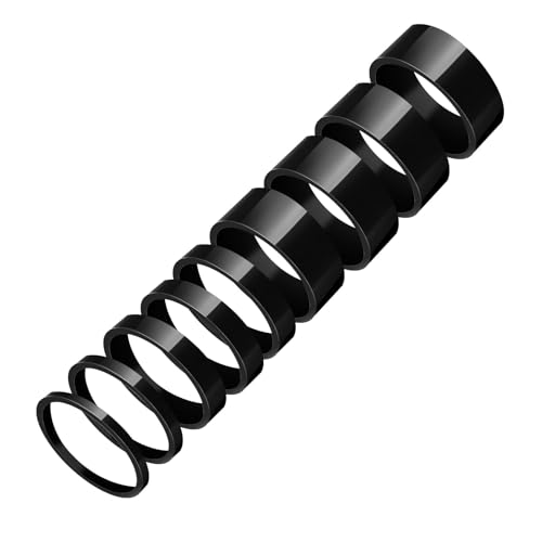 KGGZKG 9 Stück Spacer Fahrrad Abstandshalter 1 1/8 Zoll Aluminium Distanzringe Abstandshalter Fahrrad Ahead Vorbau Spacer Lenker Klingel Aluspacer Distanzscheiben Headset