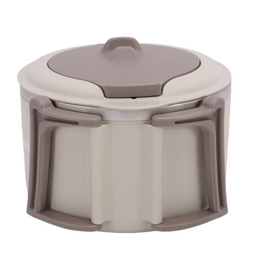Cuenco ramen de acero inoxidable compacto y portátil color beige 6