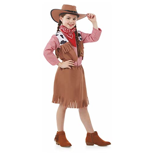 Fun Shack Cowgirl Kostüm Mädchen, Kinder Cowgirl Kostüm, Cowgirl Weste Mädchen, Kostüm Cowgirl Mädchen Halloween, Kostüm Kinder Größe XL