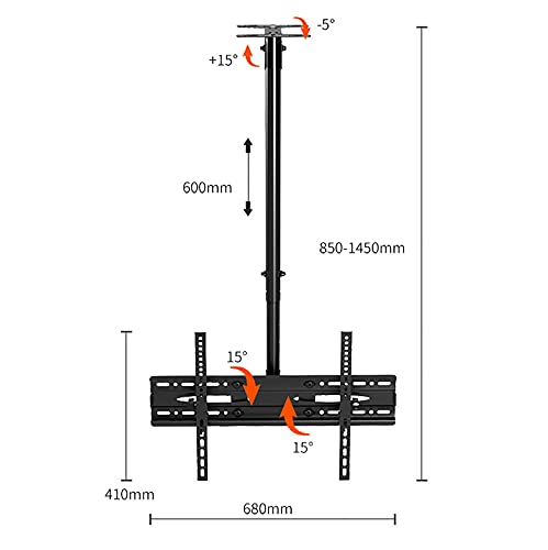 Support mural TV inclinable pour éliminer les reflets sur écran LCD