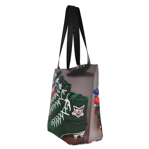 American Football Laces Print Lightweight Shoulder Bag Summer Outings Tote Bags Travel Hiking Work Casual Use4