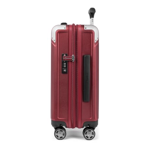 Image of Travelpro Platinum Elite Hardside Expandable Spinner Wheel Luggage TSA Lock Hard Shell Polycarbonate Suitcase, Daring Red, Carry-on 21-Inch