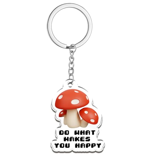 QuLuvaeri Acrylic keychain Mushroom Gifts For Women Cute For Teens