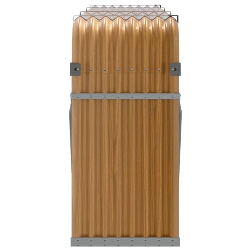 Abri pour bois de cheminée haut de gamme ATOMSTACK MAKER aspect bois en acier galvanisé de 234 cm