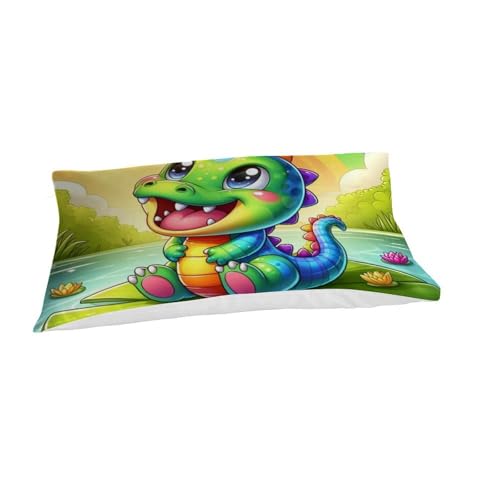 Housse de couette crocodile parure de lit douce pour chambre d'enfant
