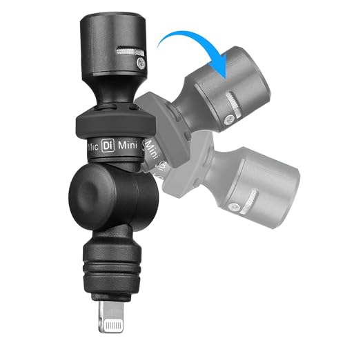 Saramonic SmartMic DI ミニ iphone14/ipad マイク 全指向性、180°回転可能、耐衝撃、ポータブル、IOSデバイスなどに対応。ホワイトノイズ低減 簡単で綺麗な集音 会議等/ライブ配信/会議録音/カラオケ/撮影/YouTube動画/インタビュー/自撮り撮影 VLOG対応 lightningコネクタ スマホ 超小型コンデンサーマイク [並行