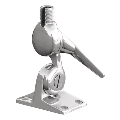 Shakespeare 5187 Stainless Steel 4-Way Ratchet Mount Silver ,One Size