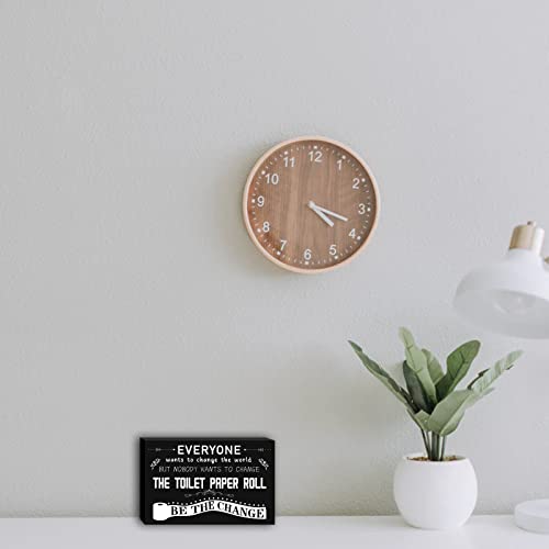 CRASPIRE Targa per WC, con scritta Positive Life...