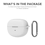 AHASTYLE Silicone Case for New Bose Ultra Open Earbuds (2024) [Added Metal Carabiner] Shockproof Full Protective Skin Case Cover Compatible with New Bose Ultra Open Earbuds 2024 (White) - Image 7