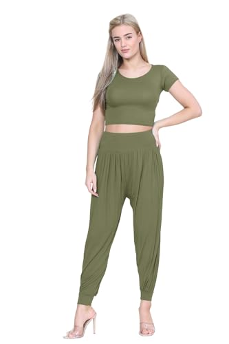 Pantalones Hareem Ali Baba de longitud completa color caqui talla 40-42 2