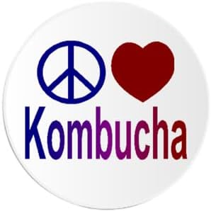 Set of 3 - Peace Love Kombucha - Sticker Graphic - Scrapbooking Stickers
