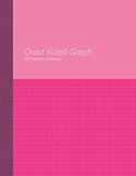 Quad Ruled Graph Paper Notebook Journal: Hot Pink Colorblock 8.5 x 11 Gridded Graphing Paper - Numbered Pages - Perfect for Math and Science Students