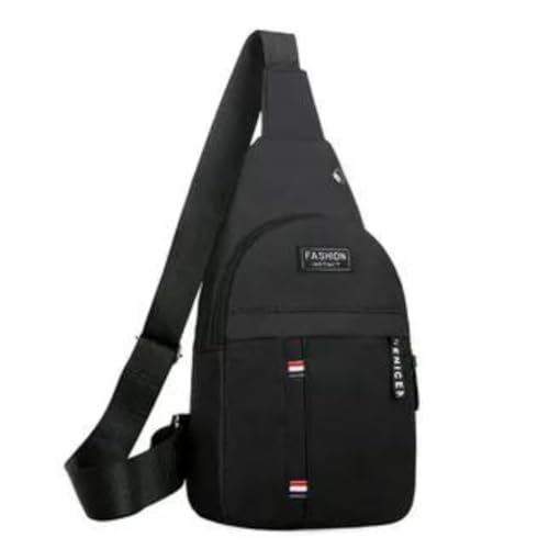 Mini Mochila Pochete Bolsa Tiracolo Transversal Ombro Masculina Feminina Saída Fone de Ouvido Impermeavel Shoulder Bag Academia Esportiva. (Preto)