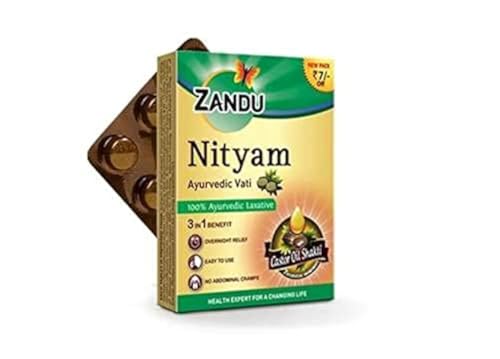 Zandu Nityam Tablets 12 Tablets for Gas Acidity Flatulence Digestion Pack of 5 -  ZA01