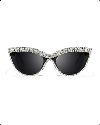 IGnaef® Rhinestone Sunglasses for Women Bling Bling Glasses Jeweled Frame Costume Party Accessory