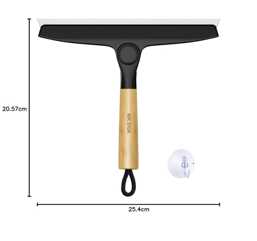 MR.SIGA Ściągaczka do kabiny prysznicowej, luster i szkła, 25 cm, czarny