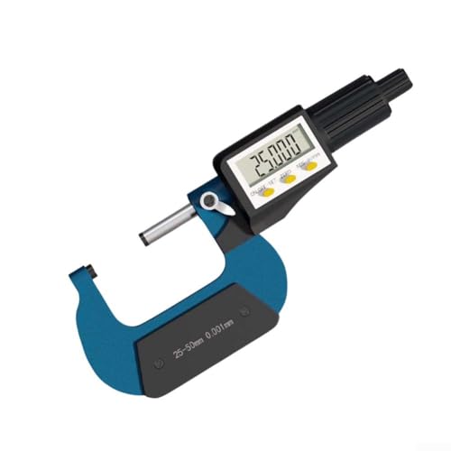 Micrometro digitale, calibro elettronico esterno 0-100 mm, precisione 0,001 mm, testa di misurazione in lega di acciaio al carbonio per lavoro (25-50 mm)