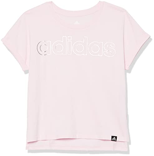 T-shirt fille manches courtes Adidas rose taille M 10 12 ans coton