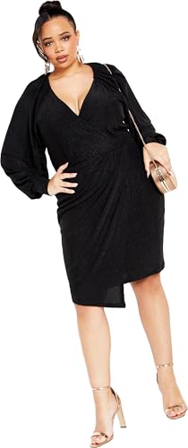 City Chic Women's Plus Size Party Lights Dress