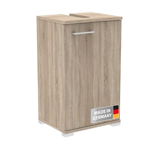 Fackelmann Easy Waschbeckenunterschrank 40cm Hellbraun/Dekor Sonoma Eiche – Stilvoll & praktisch mit viel Stauraum, Flexibler Türanschlag, inkl. Füße – Made in Germany Fackelmann Easy Waschbeckenunterschrank 40cm Hellbraun/Dekor Sonoma Eiche – Stilvoll & praktisch mit viel Stauraum, Flexibler Türanschlag, inkl. Füße – Made in Germany