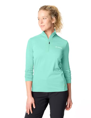 VAUDE Damen dünner Fleecepullover Livigno Halfzip II, angenehm warm, schnelltrocknend, atmungsaktiv, Passform: Slim fit, sage, 40 – Ansicht 7