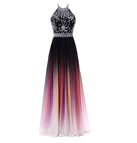 Angela Women's Ombre Bridesmaid Dresses Gradient Long Prom Evening Gowns Formal 16 Colorful E #TOP3