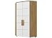 Produktbild Furniture24 Eckkleiderschrank ARKINA LBLS89, Schrank, 2 Türiger Eckschrank mit 4 Einlegeboden und 2 Kleiderstangen, Jugendschrank (Artisan Eiche/Weiß)