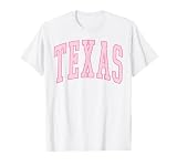 Texas Vintage Preppy Varsity Pink Sports T-Shirt