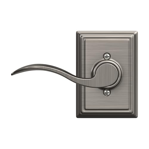 Image of SCHLAGE Accent Lever with Addison Trim Non-Turning Lock in Antique Pewter - Right Handed - F170 ACC 620 ADD RH