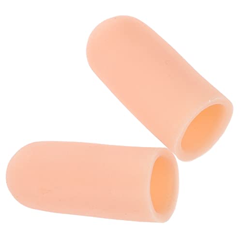 BIUDECO 2Pc Silicone Gel Finger Protector Sleeves Cracked Skin Relief Prevention Design Unisex Portable for Travel Everyday Use