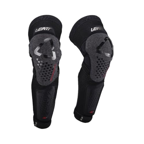 Genouillères 3DF 5.0 Evo EXT Leatt noir M coque longue protection vtt descente