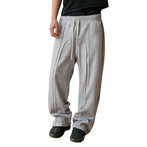 Men's Cargo Pants Stretch Waist Drawstring Hiking Pants Wide Leg Casual Joggers Sweatpants Trendy Hip-Pop Trousers - Main Image