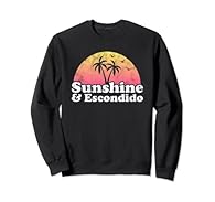 This retro vintage Escondido CA California design makes a great gift for men, women, boys or girls Sunshine and Escondido CA California 8.5 oz, Classic fit, Twill-taped neck