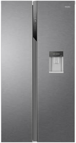 Bild von Haier Side-by-Side Kühl Gefrierkombination HSR3918EWPG, freistehend, No Frost I 177,5 x 90,8 x 65,9cm I Side by Side Kühlschrank mit Wassertank, ohne Wasseranschluss I Kühlschrank Side by Side, 521 L mit Wasserspender