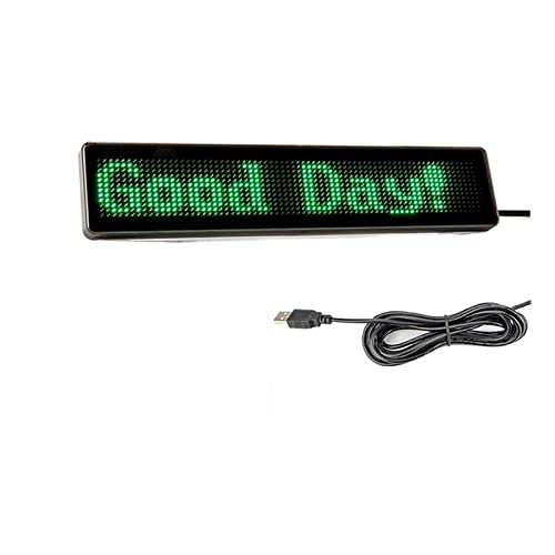 Panel LED coche de 23CM programable y pantalla LED ventana trasera con conexión USB amarillo 3