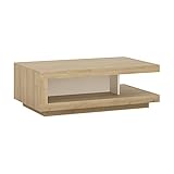 Cartón laminado resistente Muebles To Go – Mesa de café. Riviera Roble/Blanco Brillante, Madera