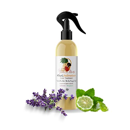 Rice Water Hair Growth Spray - Biotin Infused Hair Conditioner. Thickening, Moisturizing, Sprays For, Women Aloe Vera. Leave in Mist For Dry, Frizzy, Weak, Damaged Hair.(Lavender & Bergamot)