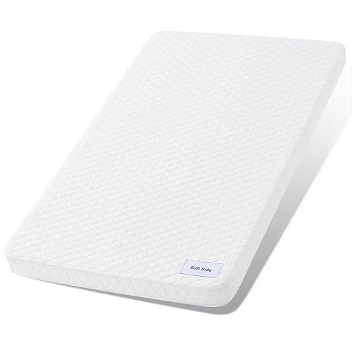 Pro Goleem Baby Bassinet Mattress Pad 32'x18' Rectangle, Waterproof Soft Cover Gel Memory Foam, Dual Side Cradle Mattress