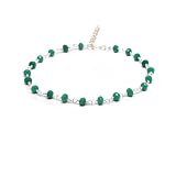 Multi Beads With 925 Silver Necklace, Handmade boho Style Dainty Jewelry for Women, Beaded Jewelry Gift for Wife/Her (Gold Finish, Apatite, 36 Inch)