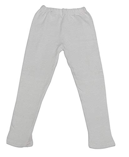 Image of IndiWeaves Girls Combo Pack of Warm Wollen Printed and Solid Leggings for Winters (White,White,1-3 Years) Pack of 2