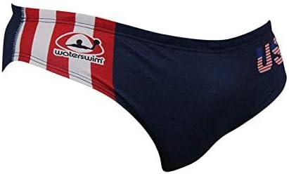 Mens Dark Blue Swim Briefs for Swimmers, Water Polo, Underwater Hockey, Underwater Rugby