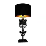 heihui 1/2 Pcs Atrocity Skull Lamp, Skull and Spine Table Lamp, 3D Gothic Table Lamp, Halloween USB Resin Skeleton Lights Skull Head Statue, Halloween Horror Gift (C)